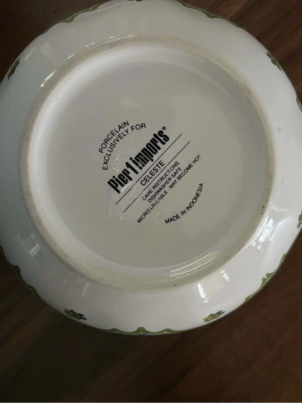 Vintage Replacement Pattern Pier 1 Imports Soup/Cereal Bowl